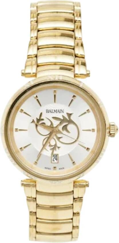 Balmain Pre-owned Stainless Steel watches Geel Dames