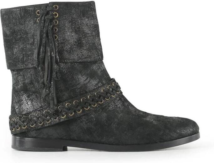 Balmain Pre-owned Suede enkellaarzen Zwart Dames