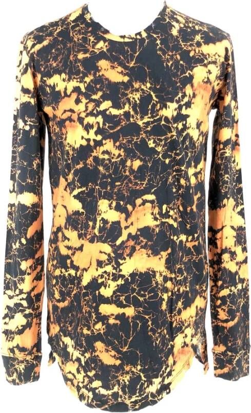 Balmain Pre-owned T-shirt in Cotton with Long Sleeves Oranje Heren