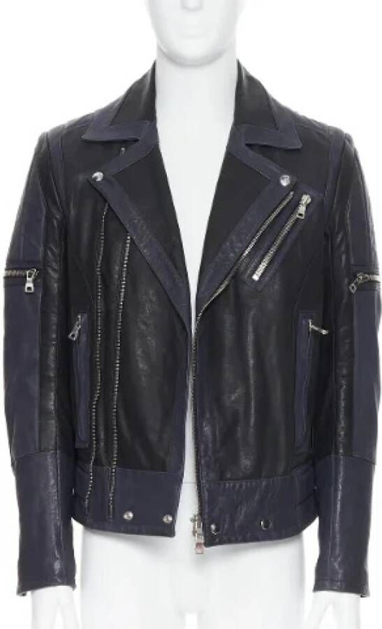 Balmain Pre-owned Voldoende lederen bovenkleding Zwart Dames