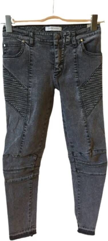 Balmain Pre-owned Voldoende slanke fit jeans Grijs Dames