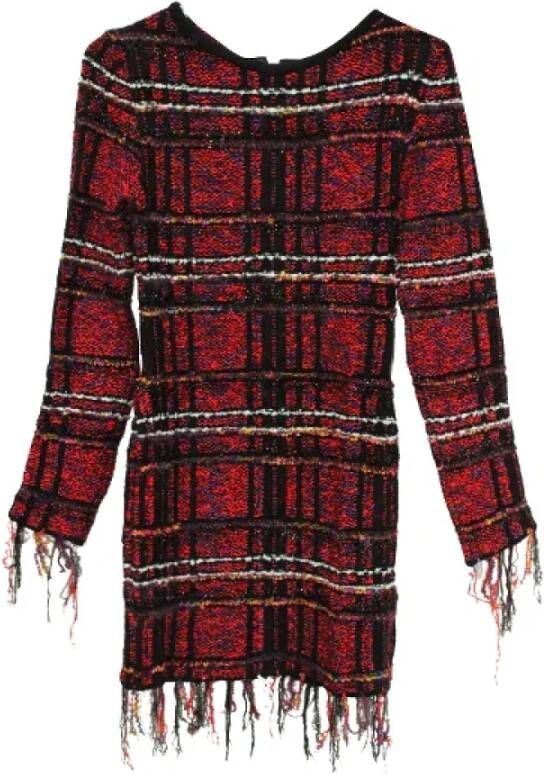 Balmain Pre-owned Wool dresses Rood Dames