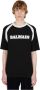 Balmain Retro Logo Jersey T-Shirt Zwart - Thumbnail 6