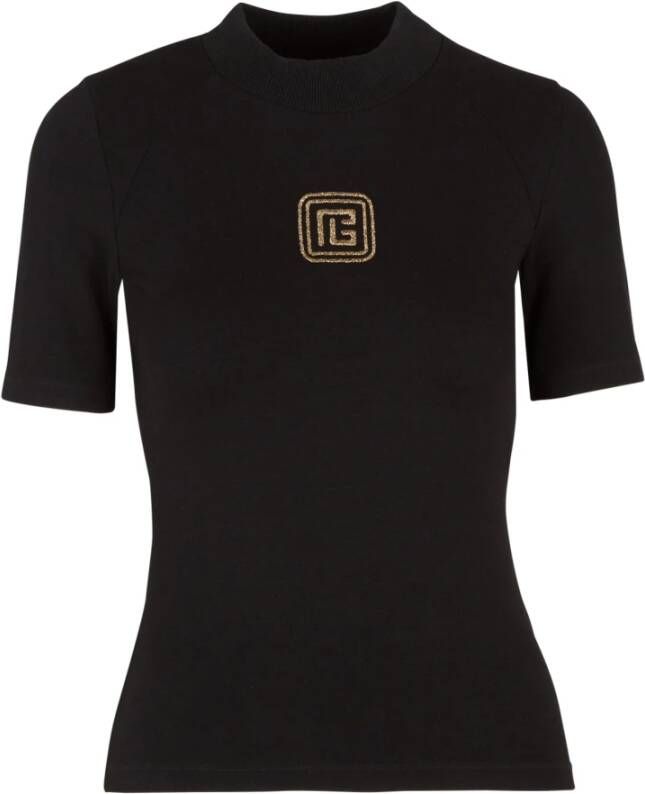 Balmain Retro PB T-shirt Zwart Dames