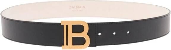 Balmain B-Belt in leather Black Dames