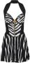 Balmain Gebreide jacquardjurk met zebrapatroon Black Dames - Thumbnail 1