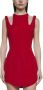 Balmain Rode Asymmetrische Dagjurk Rood Dames - Thumbnail 1