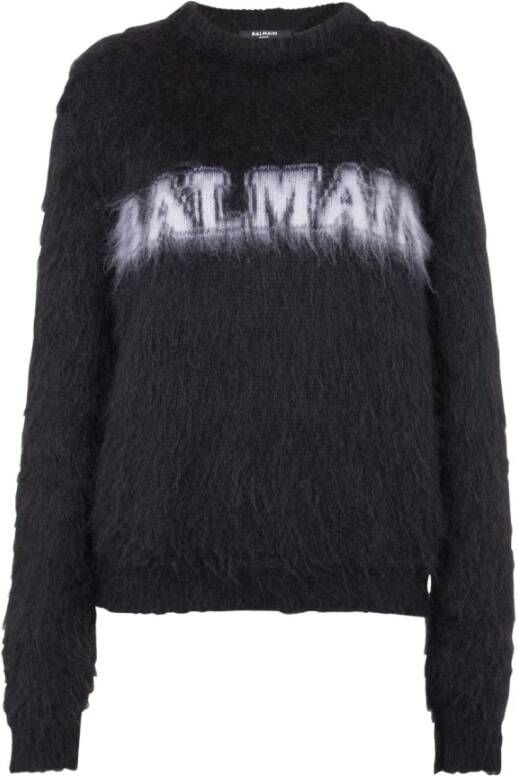 Balmain Round-neck Knitwear Zwart Dames