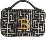 Balmain Sac B-Buzz mini en jacquard monogramme Mini B-Buzz tas in jacquard monogram Black Dames - Thumbnail 1