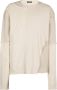 Balmain Shirt met lange mouwen en verschillende materialen Beige Heren - Thumbnail 1