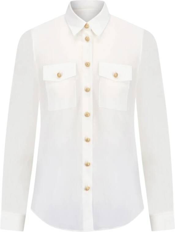 Balmain Elegante en veelzijdige collectie damesoverhemden White Dames