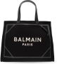Balmain B-Army canvas shopper Zwart - Thumbnail 1