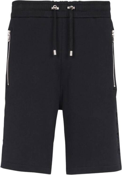 Balmain Bermuda shorts met logo-reliëf Zwart - Foto 1