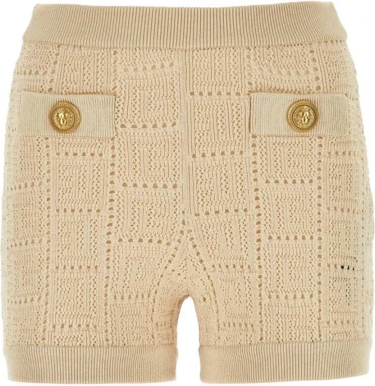 Balmain Short Shorts Beige Dames