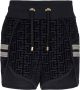 Balmain Monogram fluwelen shorts Black Dames - Thumbnail 1