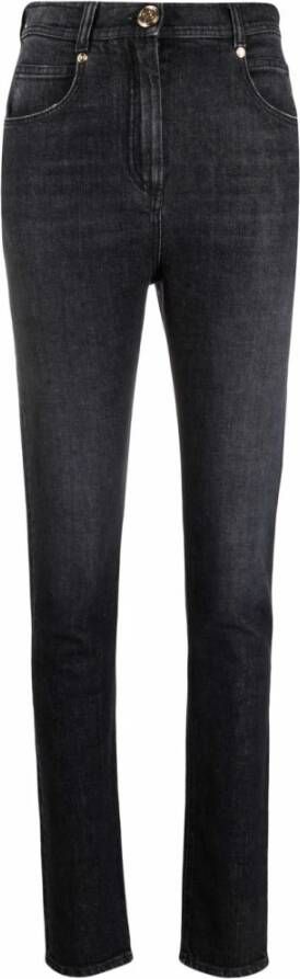 Balmain Slimfit-jeans Zwart Dames