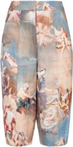 Balmain Bermuda shorts met hemelprint op canvas Meerkleurig Dames