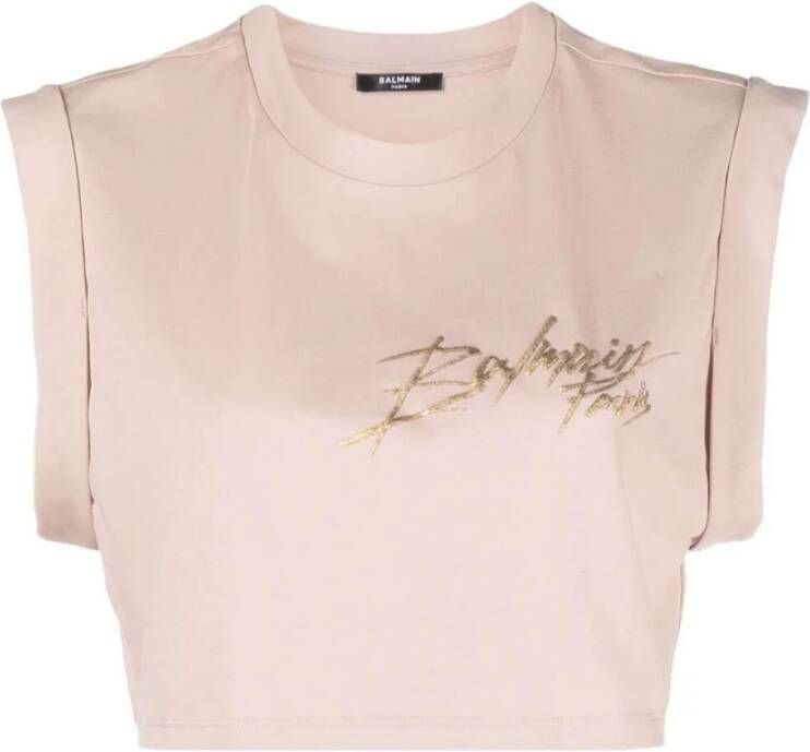 Balmain Sleeveless Tops Beige Dames