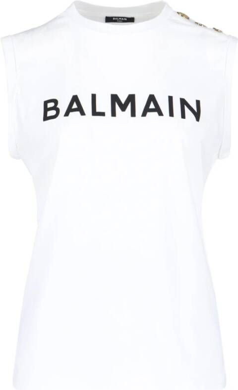 Balmain Sleeveless Tops Wit Dames