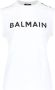 Balmain Eco-verantwoord katoenen T-shirt met logo print White Dames - Thumbnail 6