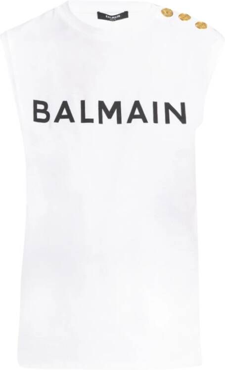 Balmain Sleeveless Tops Wit Dames