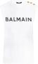 Balmain Eco-verantwoord katoenen T-shirt met logo print White Dames - Thumbnail 2