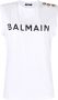 Balmain Eco-verantwoord katoenen T-shirt met logo print White Dames - Thumbnail 1