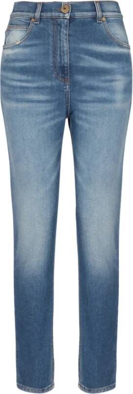 Balmain Slim-fit denim jeans Blauw Dames