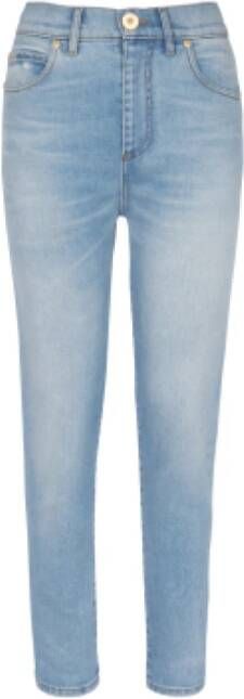 Balmain Slim-Fit Denim Jeans Blauw Dames