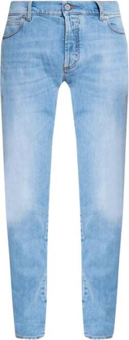 Balmain Slim-fit katoenen jeans Blue Heren