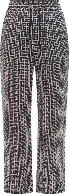 Balmain Slim-fit Trousers Zwart Dames