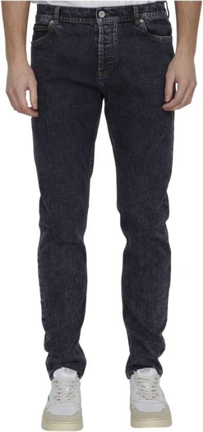 Balmain Slim-fit zwarte denim jeans Zwart Heren