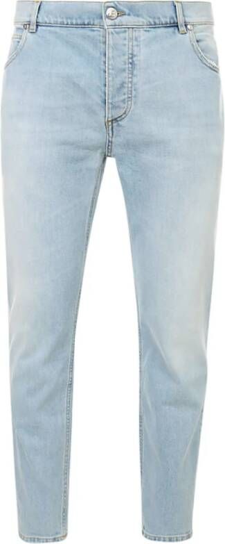 Balmain Slimfit-jeans Blauw Heren