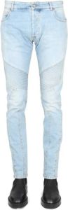 Balmain Slimfit-jeans Blauw Heren