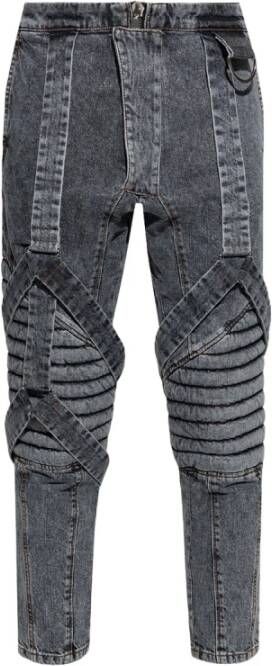 Balmain Slimfit-jeans Grijs Heren