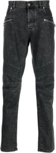 Balmain Slimfit-jeans Zwart Heren