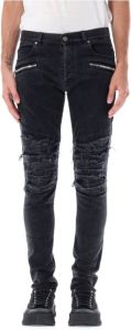Balmain Slimfit-jeans Zwart Heren