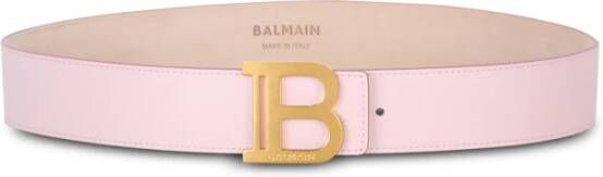 Balmain Smooth leather B-Belt Roze Dames