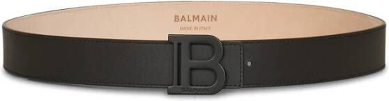 Balmain Smooth leather B-Belt Zwart Heren