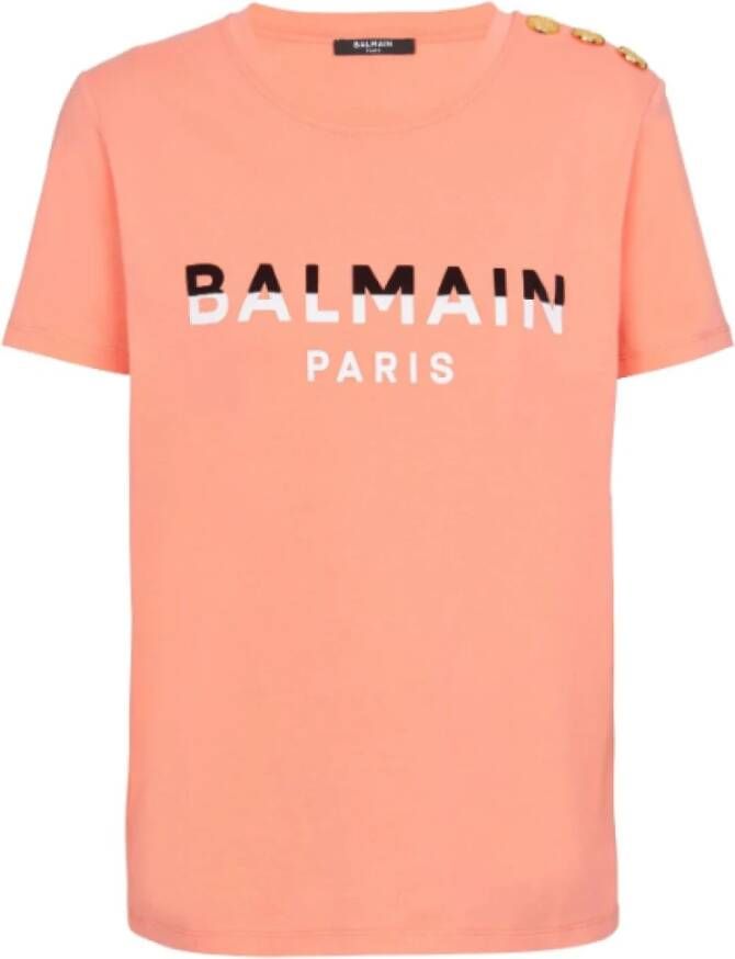 Balmain Stijlvolle T-shirts en Polos Roze Dames