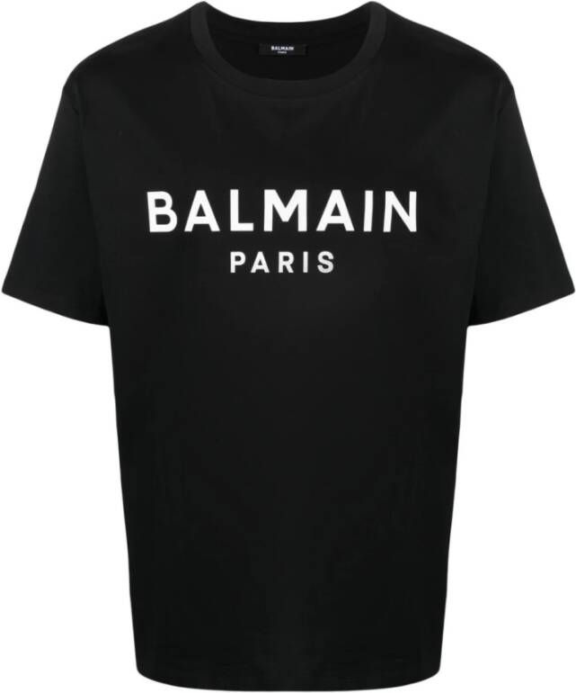 Balmain Zwarte T-shirts & Polos voor Heren Aw23 Zwart Heren