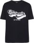 Balmain Zwarte biologisch katoenen T-shirt met jaren '70 logo print Black Heren - Thumbnail 1
