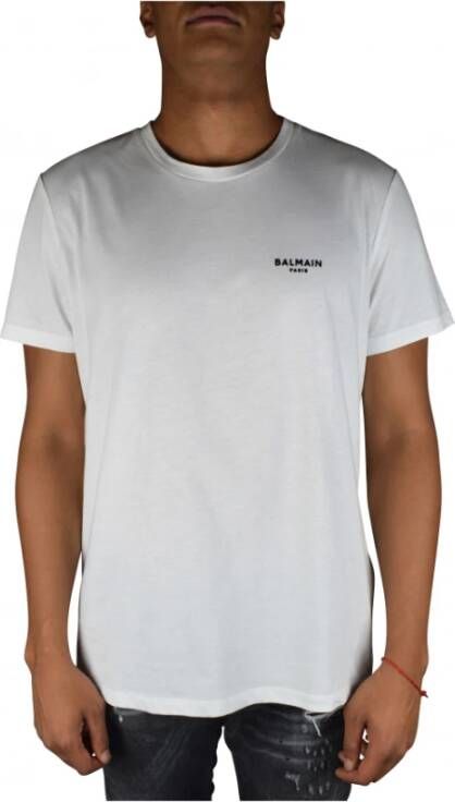 Balmain Stijlvolle Witte Heren T-Shirt Wit Heren