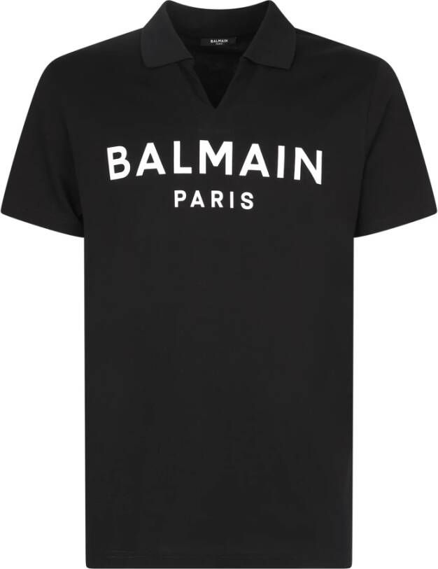 Balmain Stijlvolle Zwarte T-shirts voor Heren Zwart Heren