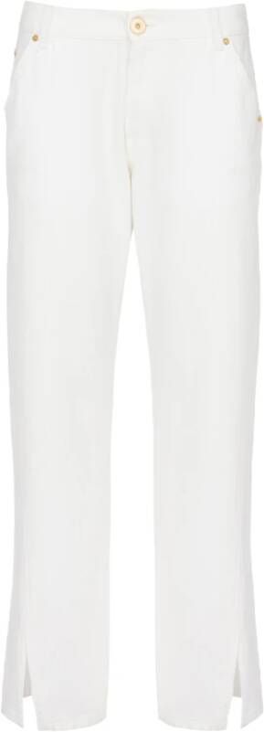 Balmain Witte recht gesneden denim jeans White Dames