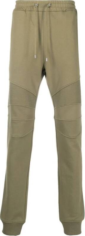 Balmain Sweatpants met elastische boorden en logo opdruk Groen Heren
