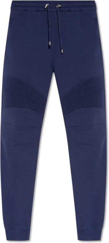 Balmain Sweatpants met logo Blauw Heren