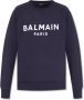 Balmain Katoenen sweatshirt met flock Paris-logo Blue Heren - Thumbnail 1