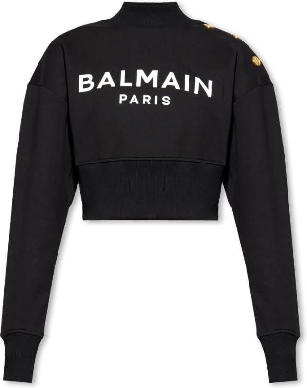 Balmain Sweatshirt met logo Zwart Dames