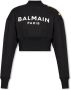 Balmain Katoenen cropped sweatshirt met logoprint Black Dames - Thumbnail 2